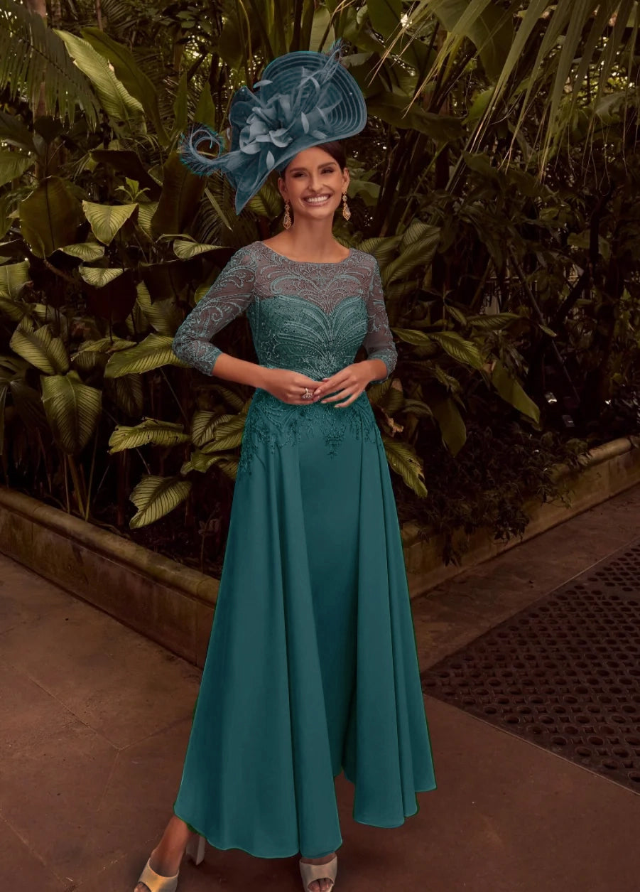 Teal mother shops of the groom dresses